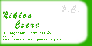 miklos csere business card